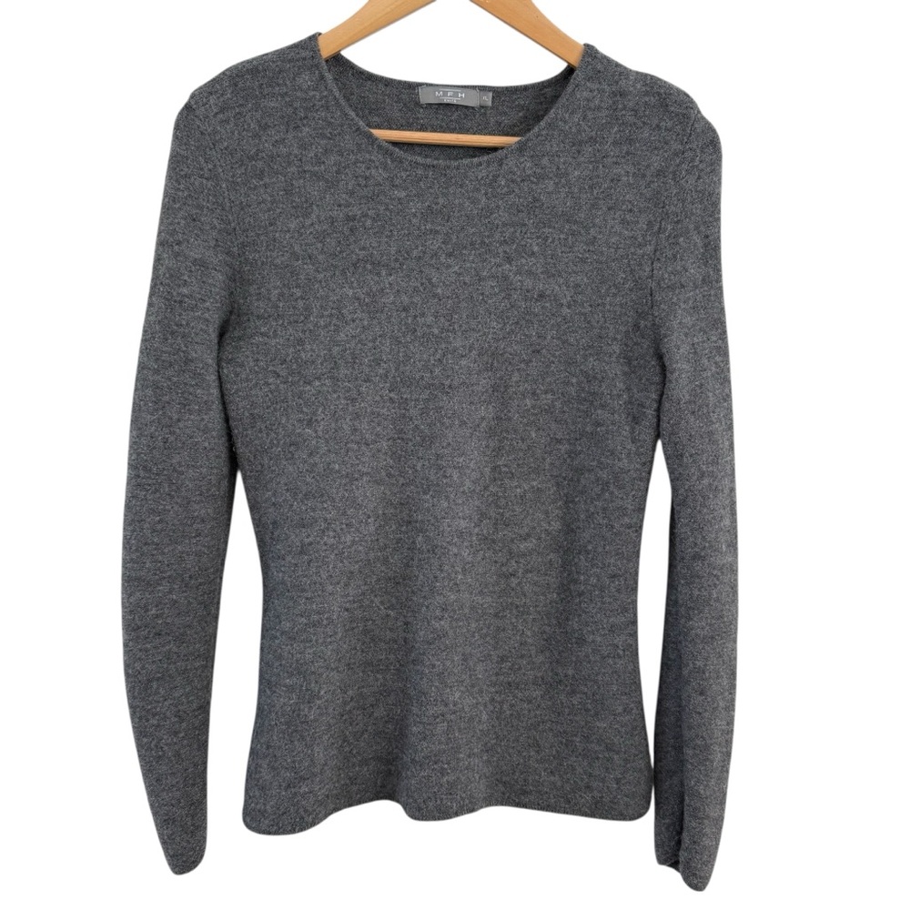 MFH Baby Alpaca Wool Sweater Women’s Size XL Grey Knit Made in Peru